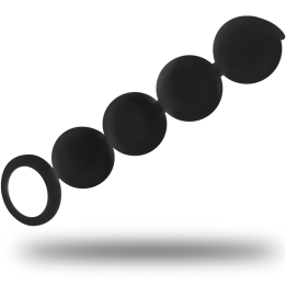 BLACK&SILVER - LENNON ANAL ROSARY 4 SILICONE SPHERES 15 CM - D-234780 - Teknashop Ltd