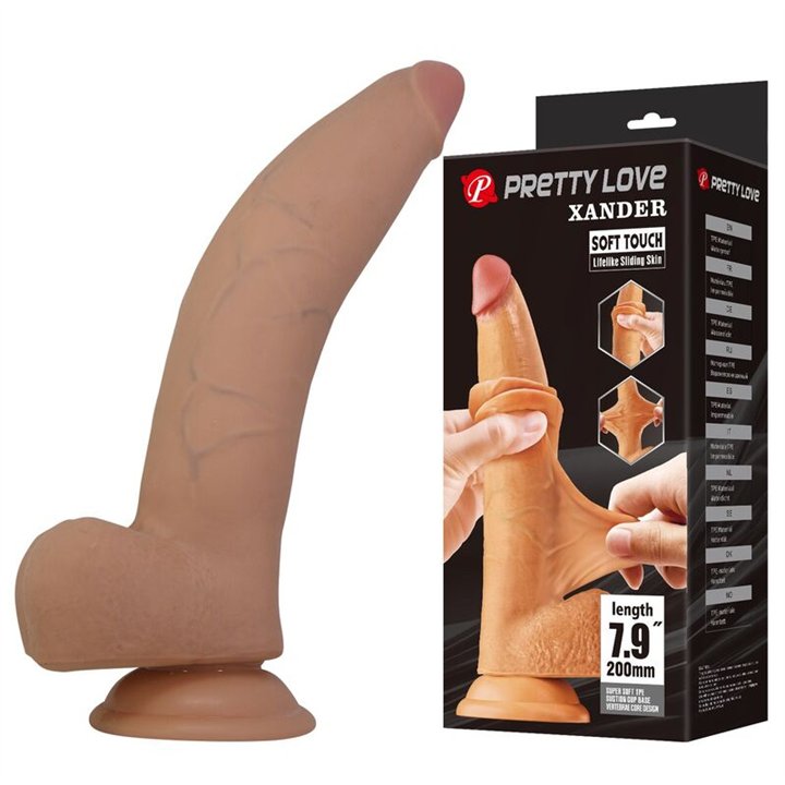 PRETTY LOVE - XANDER REALISTIC DILDO 20 CM Ø 5 CM NATURAL - D-246147 - Teknashop Ltd