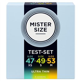 MISTER SIZE - PACK SAMPLE CONDOM SIZE 47-49-53 MM (3 UNITS) - D-242290