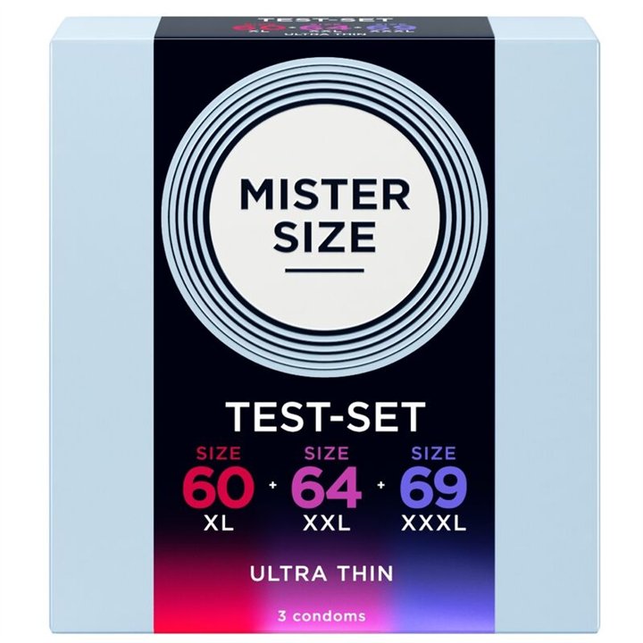 MISTER SIZE - SAMPLE PACK CONDOMS SIZE 60-64-69 MM (3 UNITS) - D-242292 - Teknashop Ltd