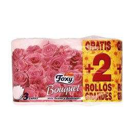Foxy Bouquet Color Toilet Paper 3 Layers 4 + 2 Rolls - unisex - Teknashop Ltd