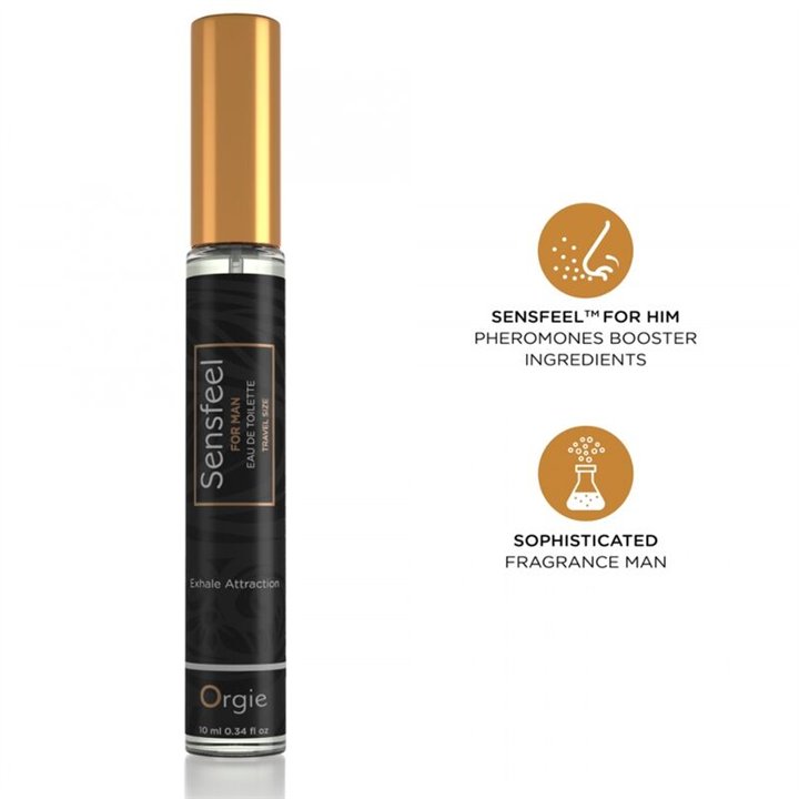 ORGIE - SENSFEEL EAU DE TOILETTE WITH PHEROMONE BOOSTER TRAVEL SIZE FOR MEN 10 ML - D-246797 - Teknashop Ltd