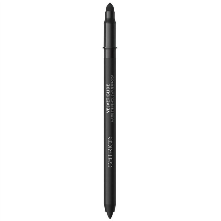 Catrice, Velvet Glide, Waterproof, Double-Ended, Matte, Gel Pencil Eyeliner, 010, Black Stone, 1.4 g