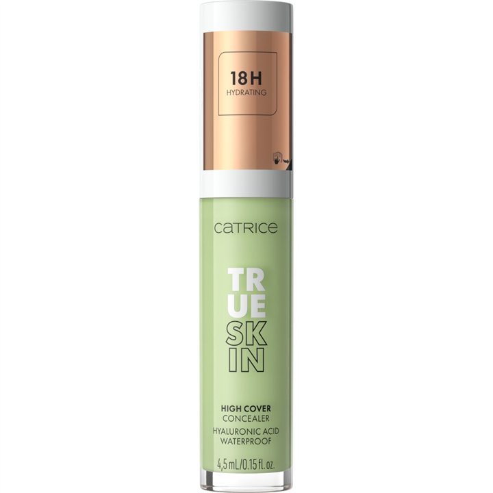 Catrice, True Skin, Hyaluronic Acid, Waterproof, High Coverage, Liquid Concealer, 300, CC Green, 4.5 ml