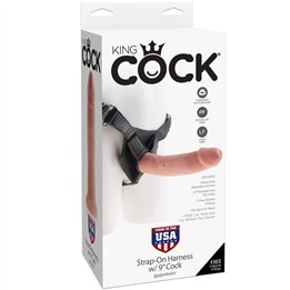 KING COCK - HARNESS WITH NATURAL REALISTIC PENIS 22.9 CM - PD5624-21