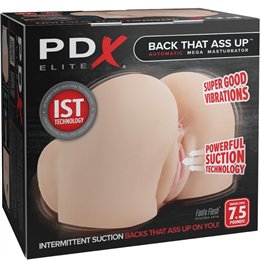 PDX ELITE - BACK THAT ASS UP REALISTIC VIBRATING VAGINA AND ANUS MASTURBATOR - RD631-21
