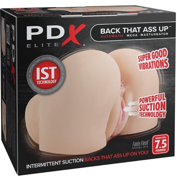 PDX ELITE - BACK THAT ASS UP REALISTIC VIBRATING VAGINA AND ANUS MASTURBATOR - RD631-21 - Teknashop Ltd