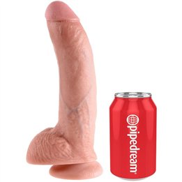 KING COCK - 9 DILDO FLESH WITH BALLS 22.9 CM - PD5508-21
