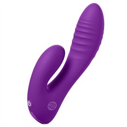 FANTASY FOR HER - SECRET LOVER DOUBLE-SPOT VIBRATOR GY CLITORIS RECHARGEABLE PURPLE - D-246883