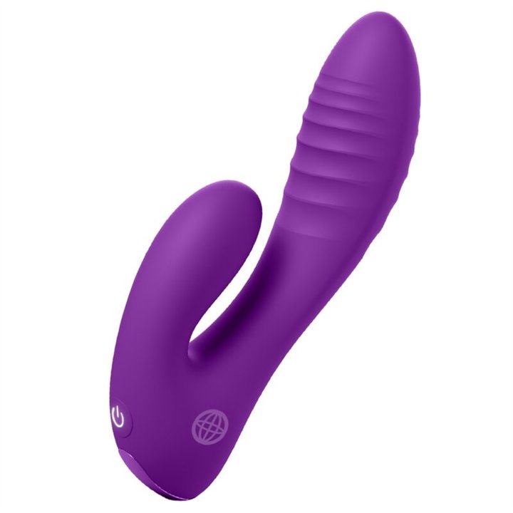 FANTASY FOR HER - SECRET LOVER DOUBLE-SPOT VIBRATOR GY CLITORIS RECHARGEABLE PURPLE - D-246883 - Teknashop Ltd