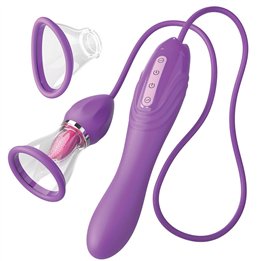 FANTASY FOR HER - ULTIMATE PLEASURE MAX SUCTION HOSE WITH STIMULATING TONGUE PURPLE - D-241521