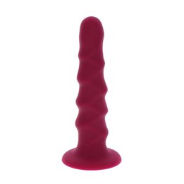GET REAL - RIBBED DONG 12 CM RED - D-234619