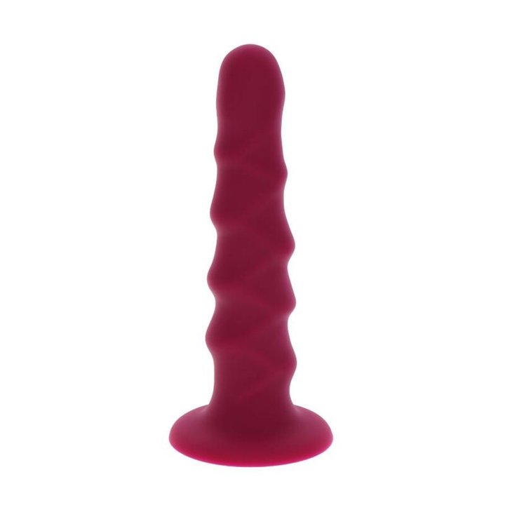 GET REAL - RIBBED DONG 12 CM RED - D-234619