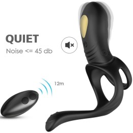 ARMONY - JOY JUMPER RING VIBRATOR FOR COUPLES & ANAL PLUG REMOTE CONTROL BLACK - D-238036 - Teknashop Ltd