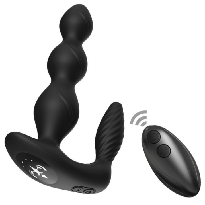 ARMONY - MANFUN VIBRATOR & STIMULATOR ANAL PLUG REMOTE CONTROL BLACK - D-238048 - Teknashop Ltd
