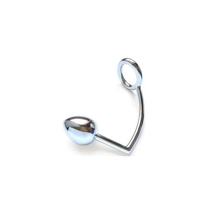 METAL HARD - RING WITH ANAL HOOK 45MM - D-205361 - Teknashop Ltd