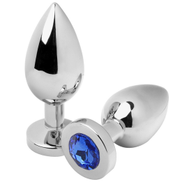 METAL HARD - ANAL PLUG DIAMOND BLUE SMALL 5.71CM - D-205407