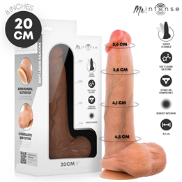 MR INTENSE - BRUCE M SILICONE DILDO WITH TESTICLES 20 CM -Ø- 4.5 CM - D-245156