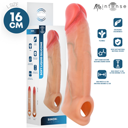 MR INTENSE - SIMON L SILICONE PENIS COVER 16 CM -Ø- 4.5 CM - D-245169 - Teknashop Ltd