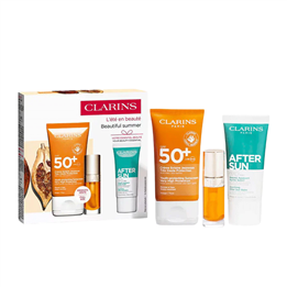 Set Clarins: Clarins, Hydrating, Sunscreen Cream, For Face, SPF 50+, 50 ml + After Sun, Regenerating, After-Sun Balm, 30 ml + Li