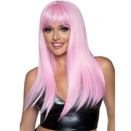 LEG AVENUE - LONG STRAIGHT BANG WIG PINK - D-242056