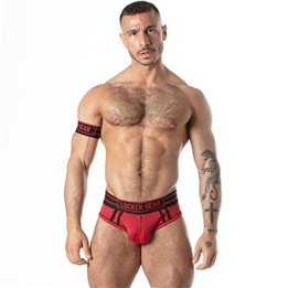 LOCKER GEAR - SPORT MESH JOCK BRIEF RED XL - D-246590 - Teknashop Ltd
