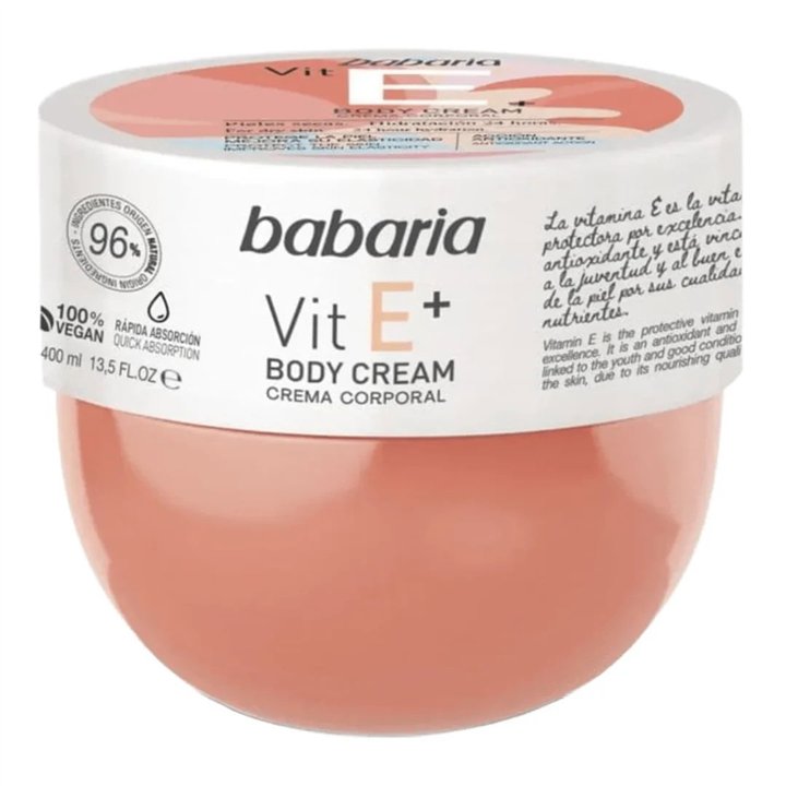 Babaria, Vitamin E, Hydrating & Nourishing, Body Cream, Daily, 400 ml - Teknashop Ltd