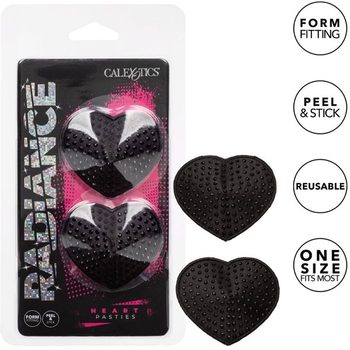 CALEXOTICS - RADIANCE HEART-SHAPED JEWEL NIPPLE SHIELDS - D-238341