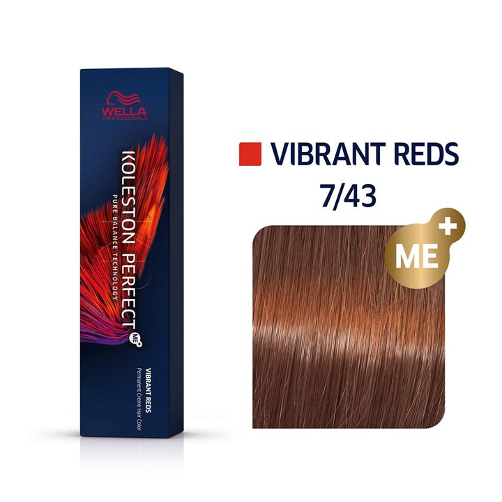 Wella Professionals, Color Touch, Ammonia-Free, Semi-Permanent Hair Dye, 7/43 Vibrant Reds, 60 ml - Teknashop Ltd