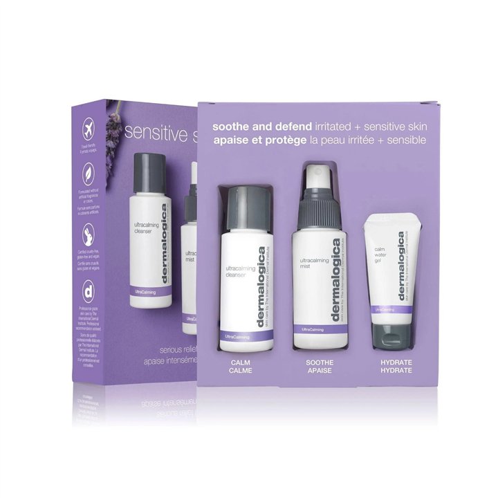 Sensitive Skin Rescue Kit Set Dermalogica: UltraCalming, Cleansing Gel, For Face, 50 ml + UltraCalming, Calming, Mist Lotion, Fo