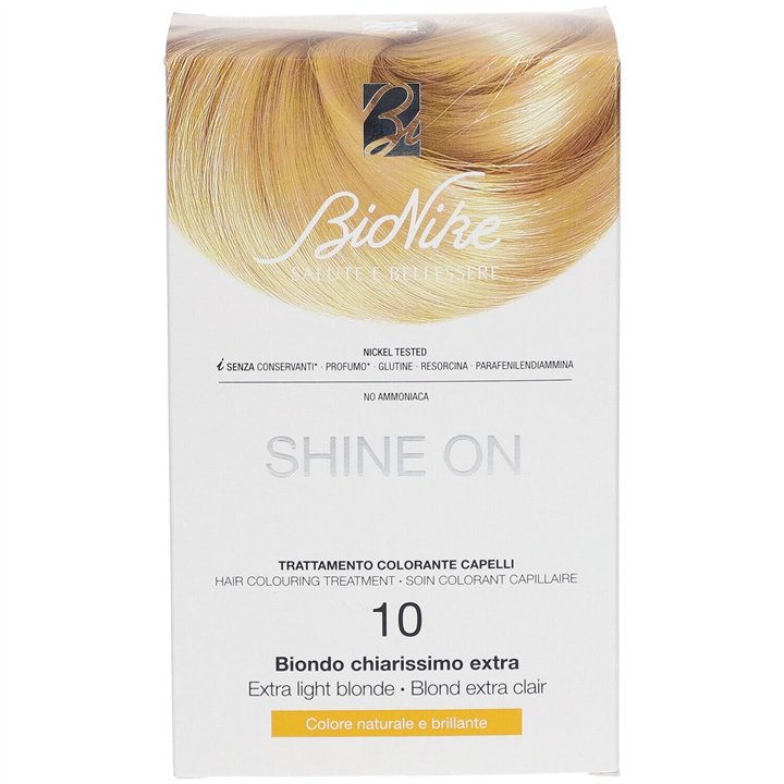 BioNike, Shine On, Permanent Hair Dye, 10 Extra Light Blonde, 145 ml - Teknashop Ltd