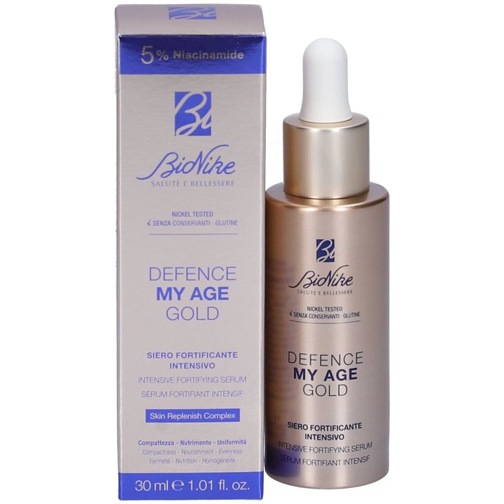 BioNike, Defence My Age Gold, Hydrating & Nourishing, Day & Night, Serum, For Face, 30 ml - Teknashop Ltd
