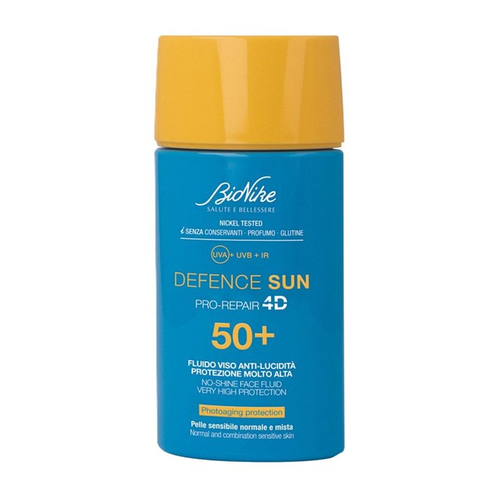 BioNike, Defence Sun, Mattifying & Protecting, Before Sun Exposure, Fluid, For Face, SPF 50+, 50 ml - Teknashop Ltd