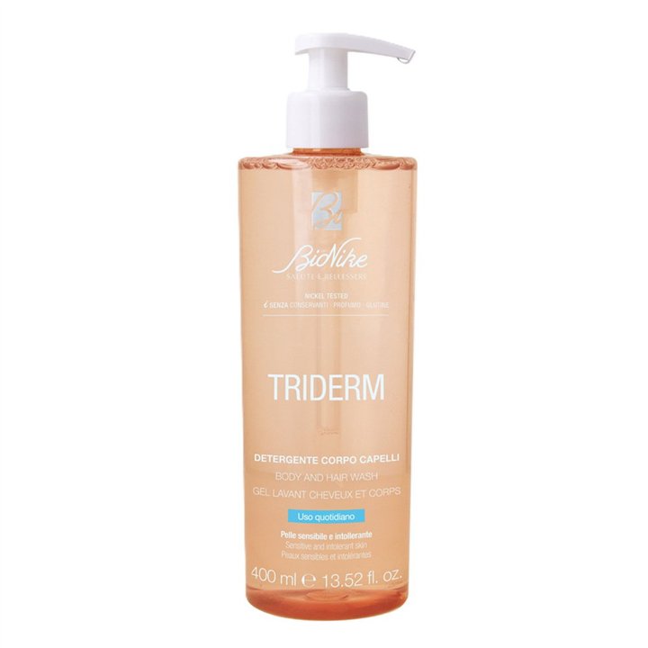 BioNike, Triderm, Cleansing & Refreshing, Shower Gel, For Body & For Hair, For Sensitive Skin, 400 ml - Teknashop Ltd