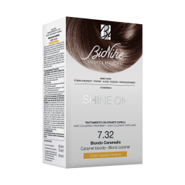 BioNike, Shine On, Permanent Hair Dye, 7.32 Caramel Blonde, 145 ml