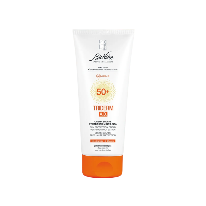 BioNike, Triderm A.D., Hydrating & Protecting, Sunscreen Cream, SPF 50, 200 ml