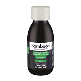 Sambucol, Immuno Forte, Sugar Free, Black Eldeberry, Vitamin C & Zinc, Support The Immune System, Syrup, 120 ml