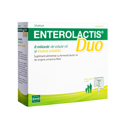 Set, Sofar, Enterolactis Duo, Lactobacillus Paracasei, Rebalances The Intestinal Flora, Vitamins, 20 pcs, 5 g