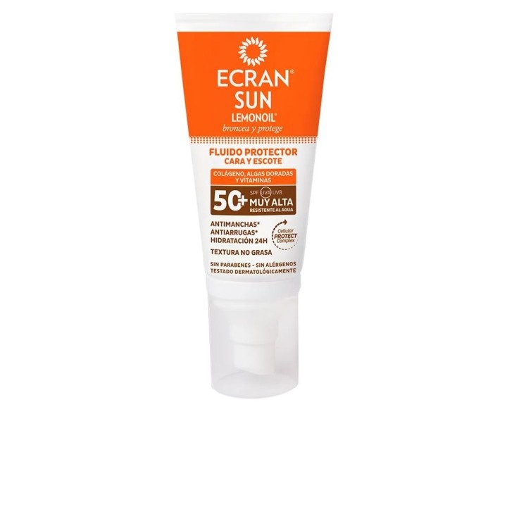 Ecran Sun Lemonoil Face And Neck Fluid Spf50 50ml - unisex - Teknashop Ltd