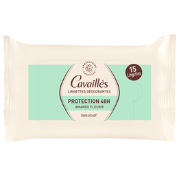 Roge Cavailles, Deodorant Wipes, 48h Protection, Antiperspirant, Unisex, 15 pcs