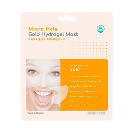 Beauugreen, Gold, Hydrogel, Hydration & Elasticity, Sheet Mask, For Face, 23 g