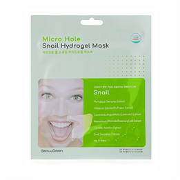 Beauugreen, Micro Hole, Snail Extract, Nutritive, Sheet Mask, For Face, 23 g