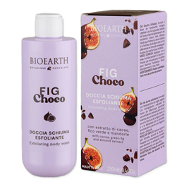 Bioearth, Fig Choco, Cleansing & Exfoliating, Shower Gel, For All Skin Types, 250 ml