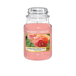 Yankee Candle, Sun-Drenched Apricot Rose, Sun Drenched Apricot, Nectarine Blossom, Scented Candle, 623 g