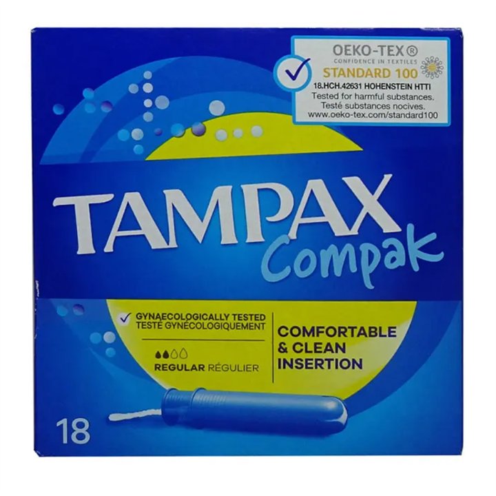 Tampax Compak Regular 18 Units - unisex - Teknashop Ltd