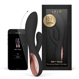 LELO - INA THRUST RABBIT THRUSTING VIBRATOR BLACK - D-246220