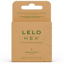 LELO - HEX ORGANIC CONDOM BOX 3 UNITS - D-244023