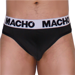 MACHO - MTG002  BLACK/BLACK THONG L - D-245821