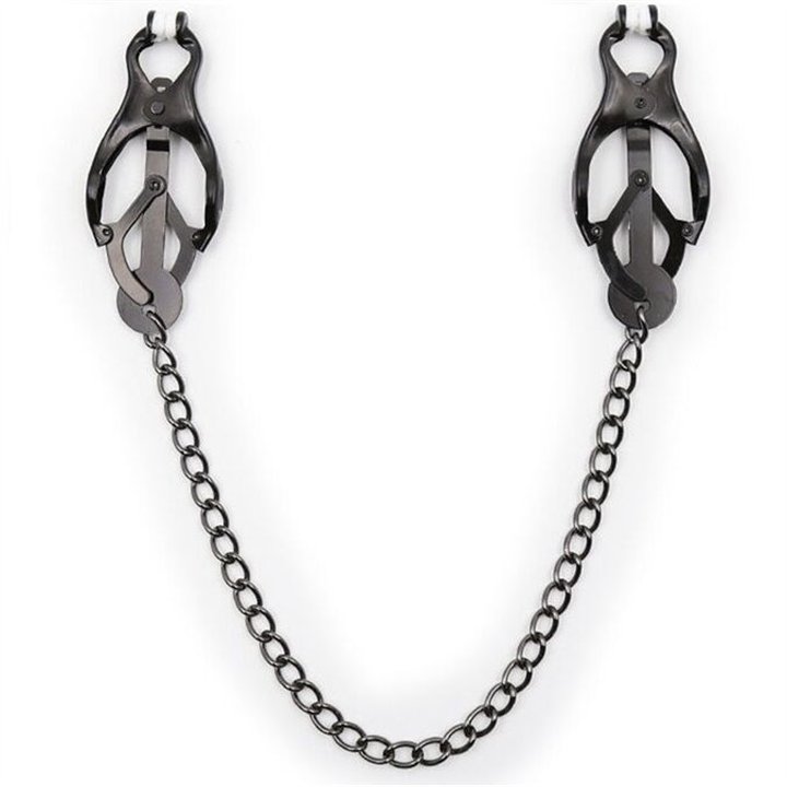 OHMAMA FETISH - JAPANESE NIPPLE Clamps WITH BLACK CHAIN - D-230018 - Teknashop Ltd
