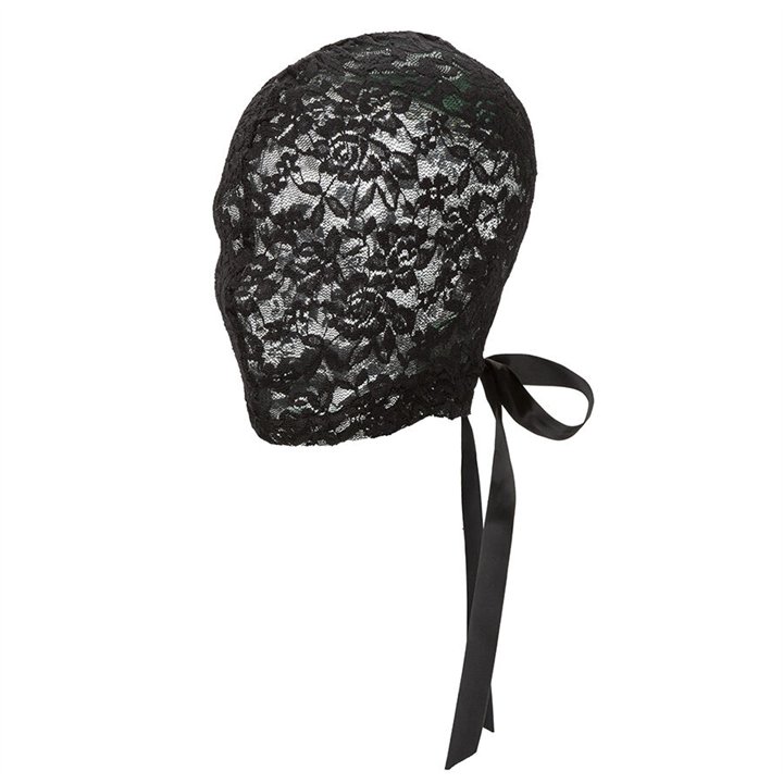 CALEXOTICS - SCANDAL BLACK LACE BALALAVA WITH BOW - D-243675 - Teknashop Ltd